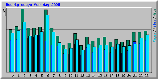 Hourly usage for May 2025