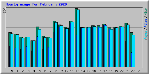 Hourly usage for February 2026