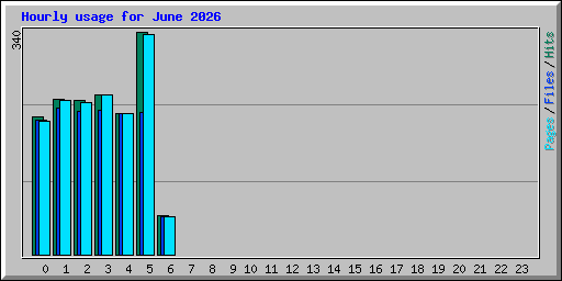 Hourly usage for June 2026